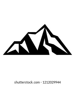 Top hill representing mountain peak 

