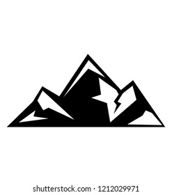 Top hill representing mountain peak 
