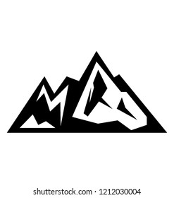 Top hill representing mountain peak 

