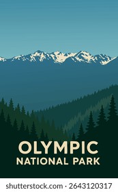 From the top of Hurricane Ridge in Olympic National Park, the view reveals snow-capped peaks and lush forests stretching into the distance, capturing the majesty of Washington’s wilderness