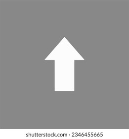 Icono superior aislado en fondo gris. Símbolo de flecha moderno, simple, vector, icono para el diseño de sitios web, aplicación móvil, ui. Ilustración vectorial