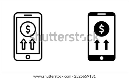 Top Up Icon set. Deposit, Symbol of Add Balance, vector illustration on white background