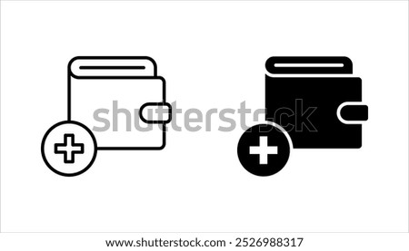 Top Up Icon set. Deposit, Symbol of Add Balance, vector illustration on white background