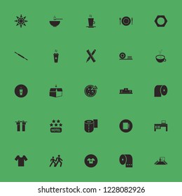 top icon. top vector icons set laptop desk, t shirt, latte cup and notebook pencil