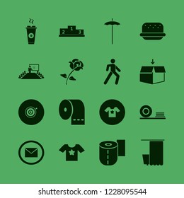 top icon. top vector icons set t shirt star, open box, target and burger
