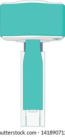 top illustration of MRI scanner medical equipment