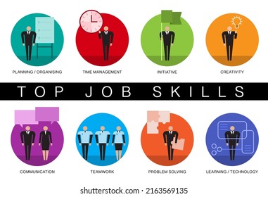 Top Job Skills Illustration Set Stock Vector (Royalty Free) 2163569135 ...