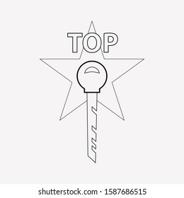 Top keywords icon line element. Vector illustration of top keywords icon line isolated on clean background for your web mobile app logo design.