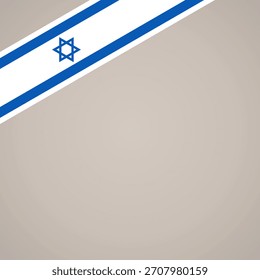 Bandera de la cinta de la esquina superior izquierda de Israel