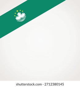 Bandera de la cinta de la esquina superior izquierda de Macao