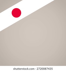 Bandera de la cinta de la esquina superior izquierda de Japón