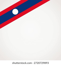 Bandera de laos en la esquina superior izquierda