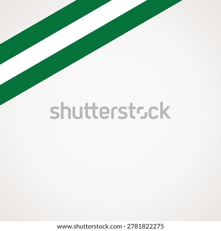 Top left corner ribbon flag of Andalusia or Santa Cruz