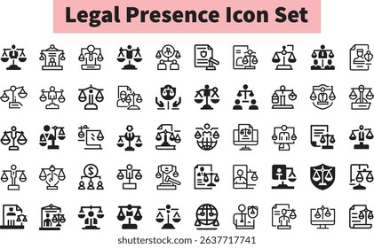 Top legal presence Icon Set. Business name Idea Icon Set. Business Analysis Editable Stroke Line Icons. Symbol. innovation, strategy, values, loyal customers, identity, brand value, design, logo, .eps