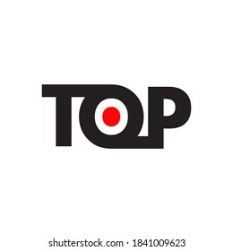 TOP letter logo design vector template