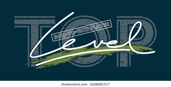 Nível superior, elegante slogan tipografia T camisa design. Motivação e citação inspiradora. Roupas, camisetas, vestuário e outros usos.