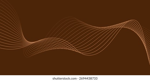 Plano de fundo da linha superior. Wave Convite Decorativo. trendy