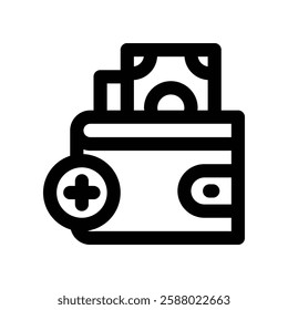 top up line icon. vector icon for your website, mobile, presentation, and logo design.