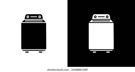 Top load washer icon of a flat style vector