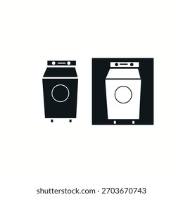 Icono de lavadora de carga superior, icono plano de Vector. Ilustración plana.Vector
