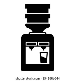 Top Load Water Dispenser and Bottle Home Office Appliance Vector Icon Design