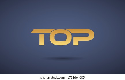 Símbolo del icono del vector de diseño del logotipo TOP