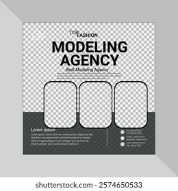 Top modeling agency flyer template design