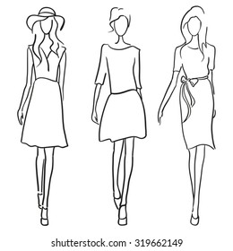 Top models on fashion show