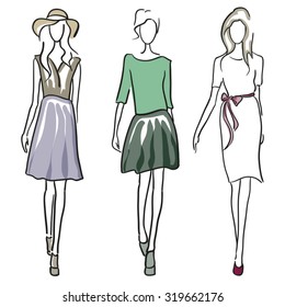 Top models on fashion show