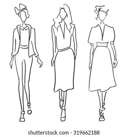 Top models on fashion show