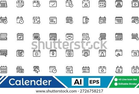 Top Most Popular 45 Calender Icons