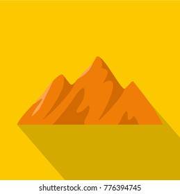 Top of mountain icon. Flat illustration of top of mountain vector icon for web