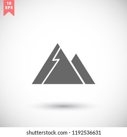Top of mountain icon vector