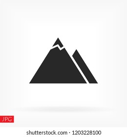Top of mountain icon vector