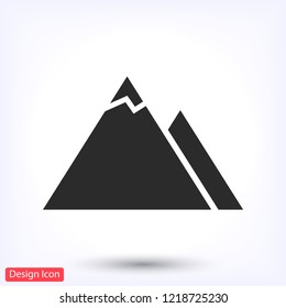 Top of mountain icon vector