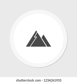 Top of mountain icon vector