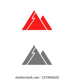Top of mountain icon vector