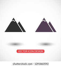 Top of mountain icon vector