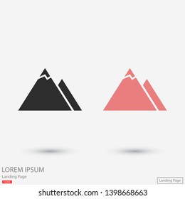Top of mountain icon vector. lorem ipsum Flat Design JPG