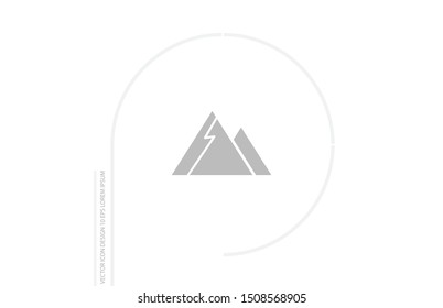 Top of mountain icon vector. lorem ipsum Flat Design JPG