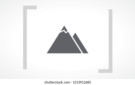 Top of mountain icon vector. lorem ipsum Flat Design JPG