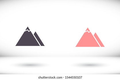 Top of mountain icon vector. lorem ipsum Flat Design JPG