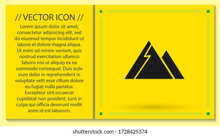 Top of mountain icon vector. lorem ipsum Flat Design JPG