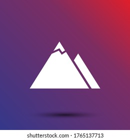 Top of mountain icon vector. lorem ipsum Flat Design JPG