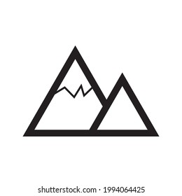 Top of mountain icon vector on white backround
