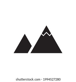 Top of mountain icon vector on white backround
