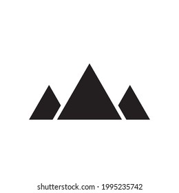 Top of mountain icon vector on white backround

