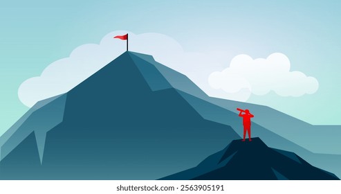 top mountain illustration vector background