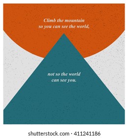 Top of the Mountain (Motivational Quote Vector Art)