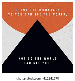 Top of the Mountain (Motivational Quote Vector Art)